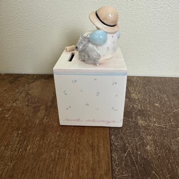 Michel‎ & Company VINTAGE whimsical ceramic Best Friends Forever Piggy Bank - Picture 5 of 9